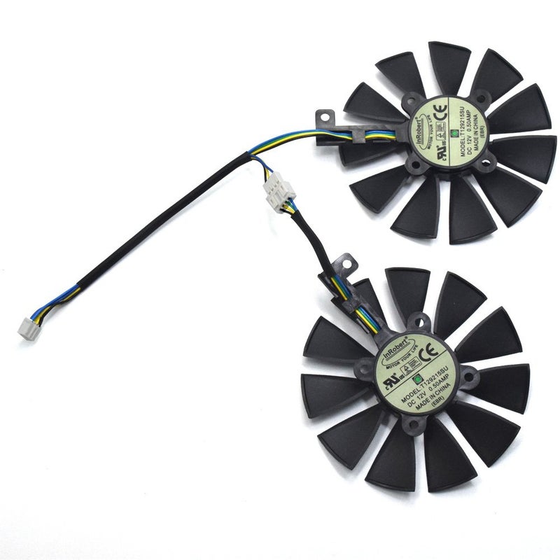 inRobert A Pair Cooling Fan for ASUS Dual Series GTX 1070 1060, RX 480 Graphics Card Cooler (T129215SU) - Image 3